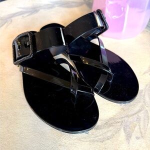 NWOT VERONICA BEARD Salva Jelly Flat Summer Beach Sandal Flip Flop Buckle 7